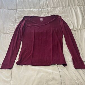 SO Women's Deep Red Long Sleeve Top